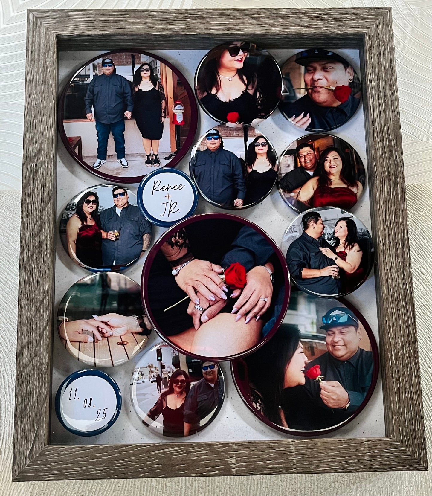 CUSTOM 3D BUTTON PHOTO SHADOWBOX