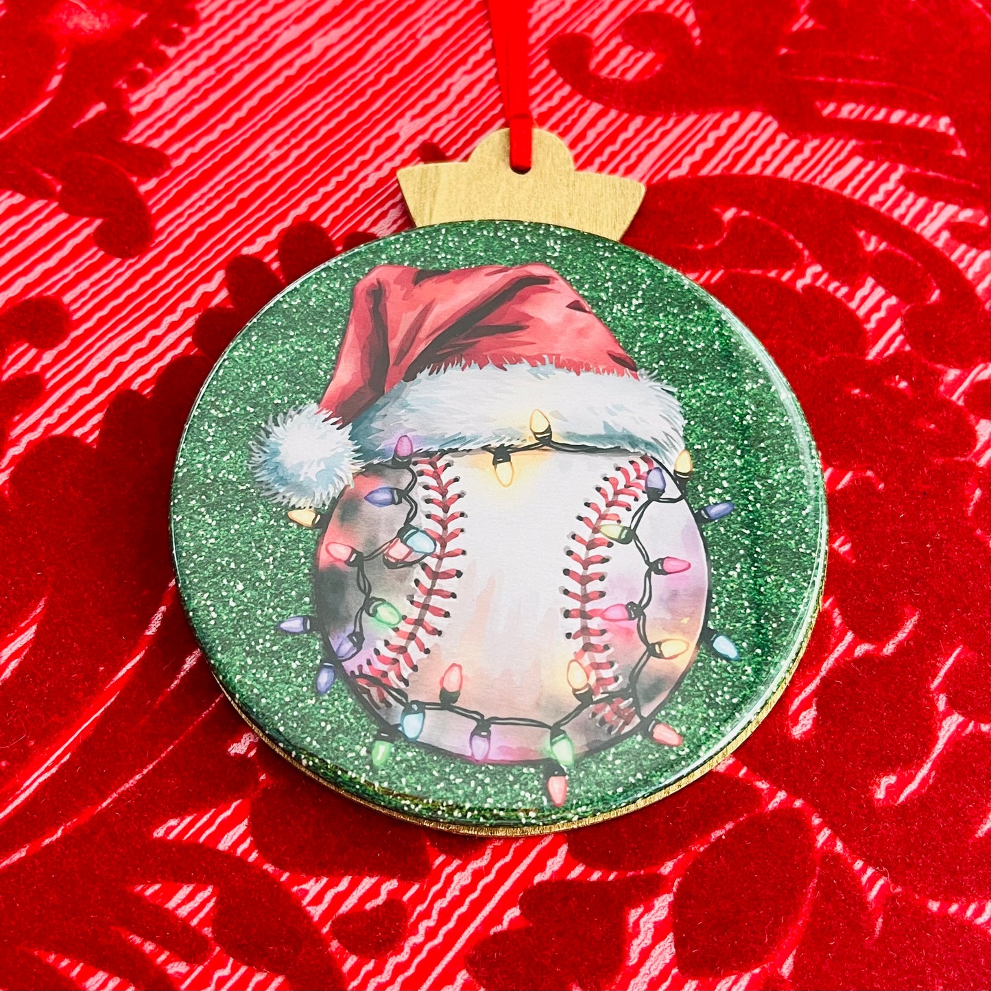 BASEBALL LOVER CHRISTMAS ORNAMENT