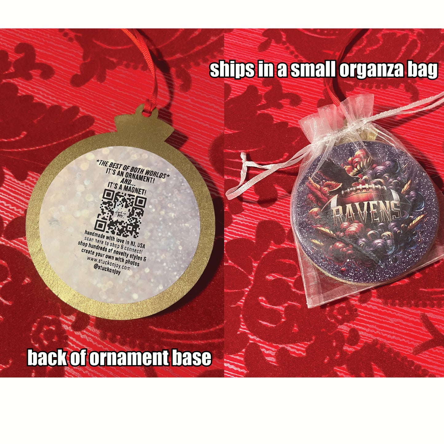 NFL Team Graffiti Art Ornament/Magnet Combo - Choose Your Team!
