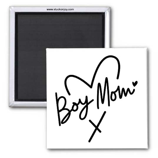 BOY MOM LOVE 2x2 MAGNET