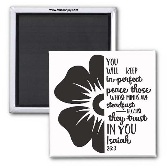 ISAIAH 26:3 2X2 MAGNET