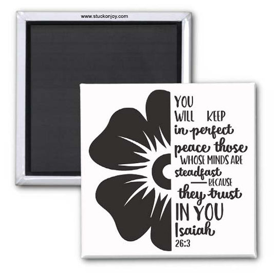ISAIAH 26:3 2X2 MAGNET