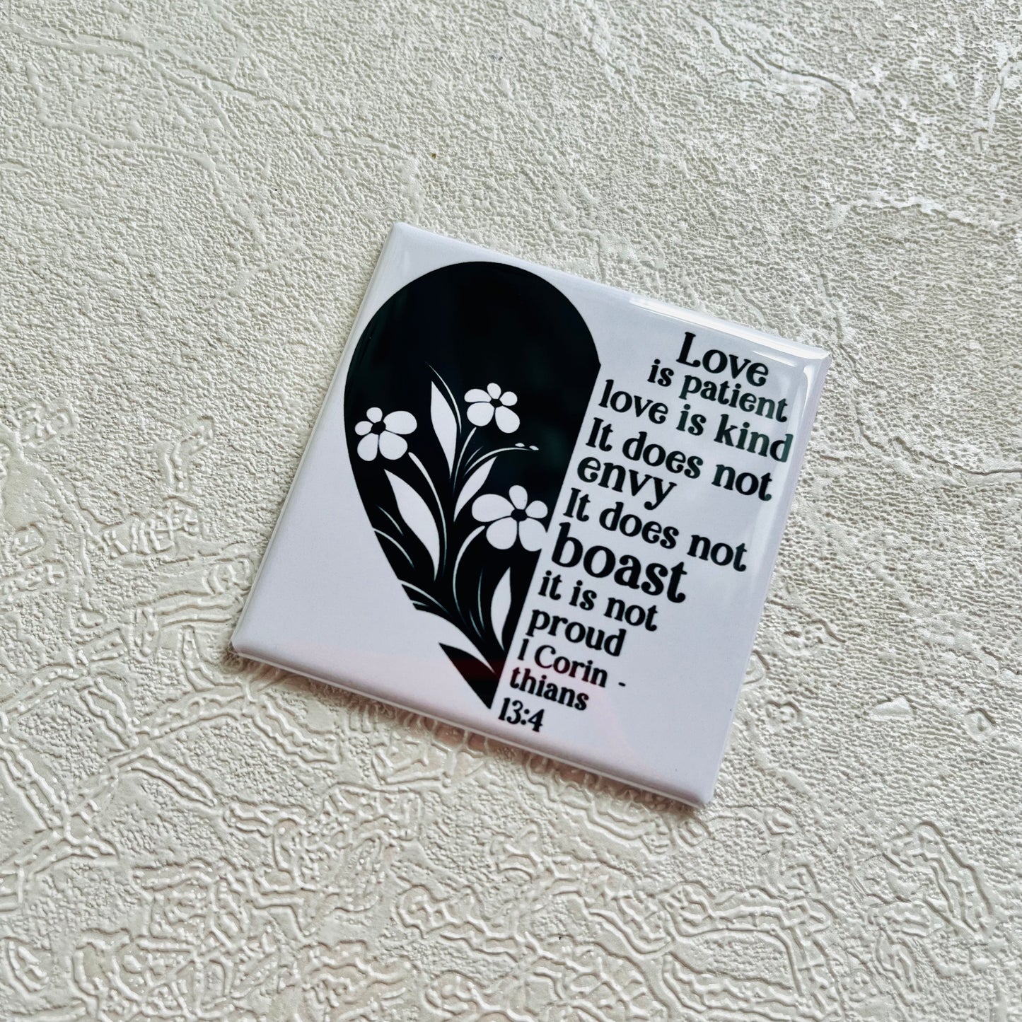 CORINTHIANS 13:4 2x2 MAGNET
