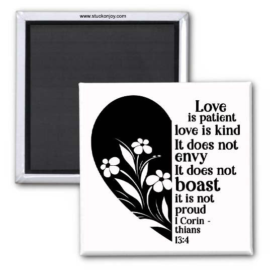 CORINTHIANS 13:4 2x2 MAGNET