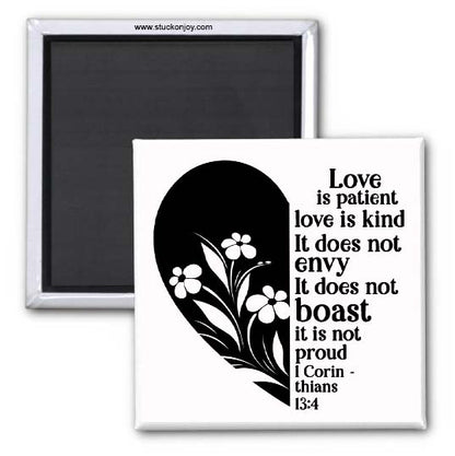 CORINTHIANS 13:4 2x2 MAGNET