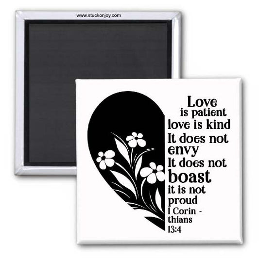 CORINTHIANS 13:4 2x2 MAGNET