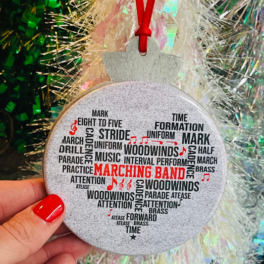 MARCHING BAND LOVE CHRISTMAS ORNAMENT