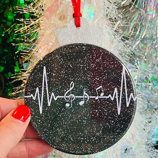 MUSIC HEARTBEAT LOVE CHRISTMAS ORNAMENT