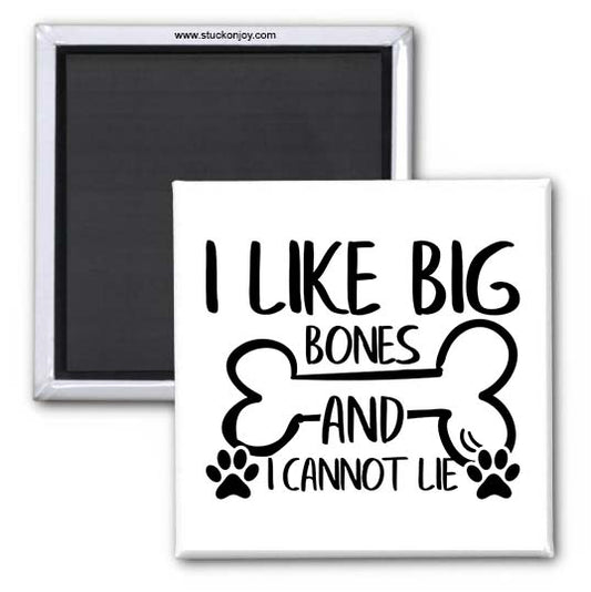 I LIKE BIG BONES & I CANNOT LIE, 2x2 MAGNET