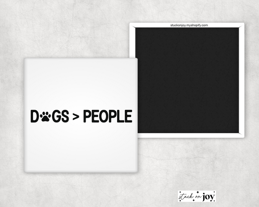 DOGS > PEOPLE FUNNY 2x2 MAGNET