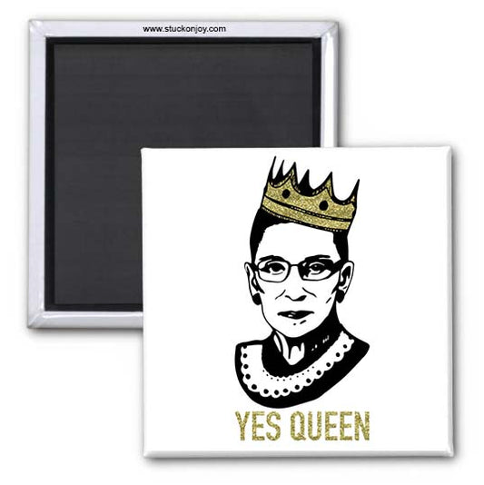 RBG YES QUEEN 2x2 MAGNET