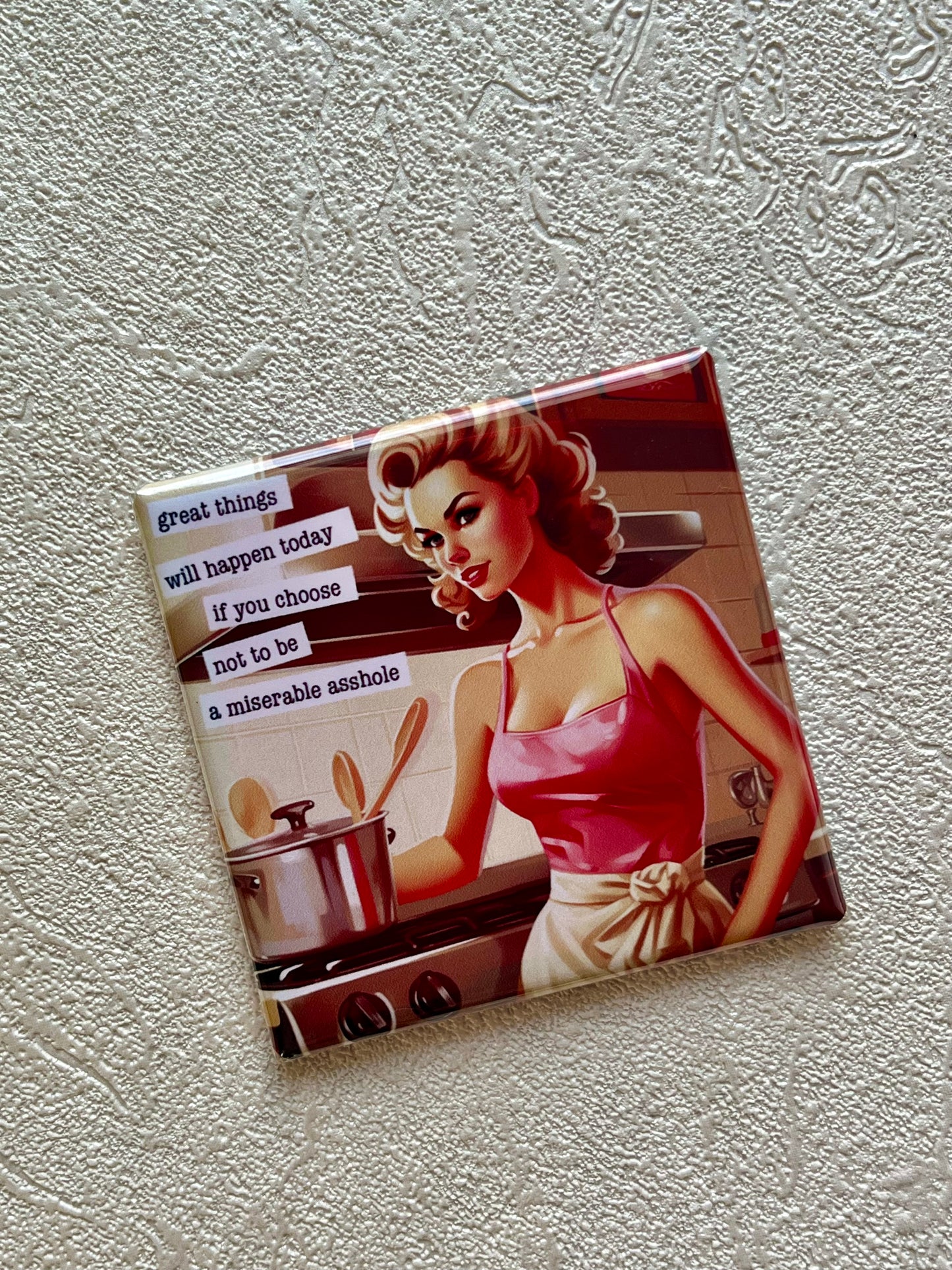 GREAT THINGS WILL HAPPEN TODAY...2x2 MAGNET