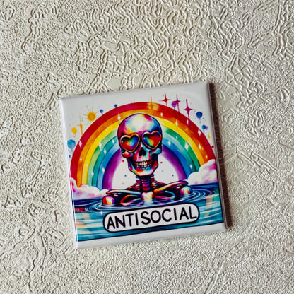 FUNNY MAGNET, ANTISOCIAL SKELETON RAINBOW