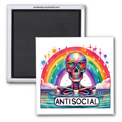 FUNNY MAGNET, ANTISOCIAL SKELETON RAINBOW