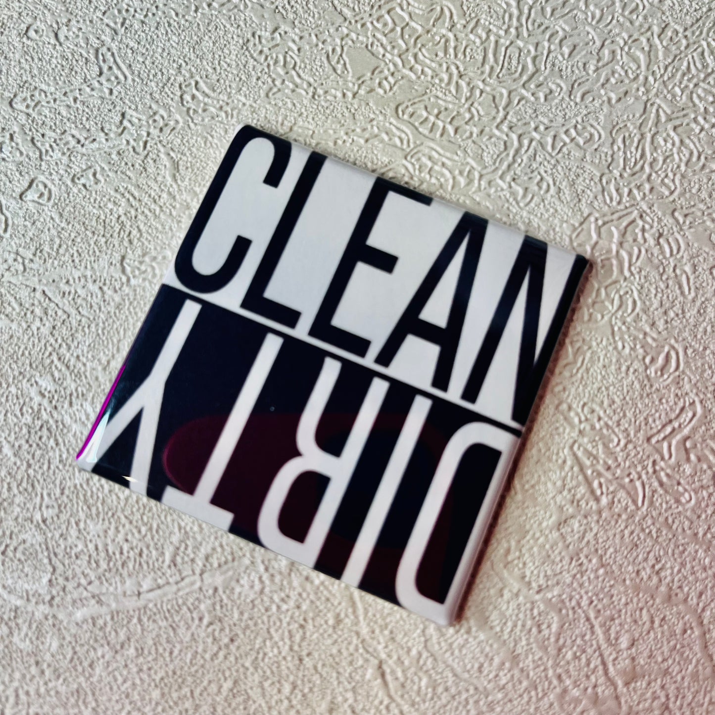 CLEAN DIRTY DISHWASHER 2x2 MAGNET