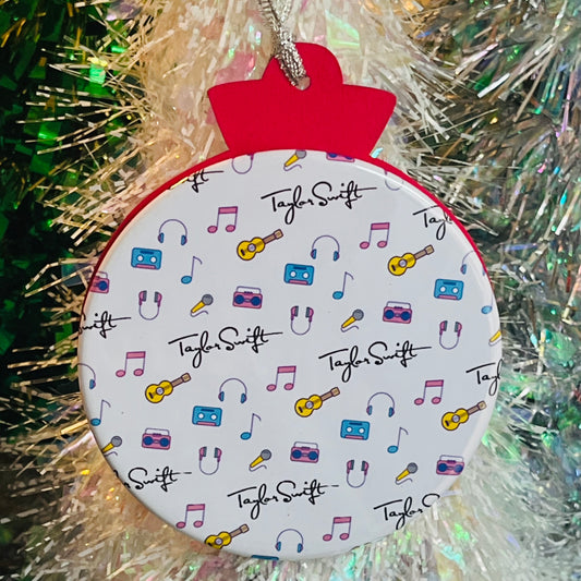 SWIFTIE CHRISTMAS ORNAMENT - ART COLLAGE
