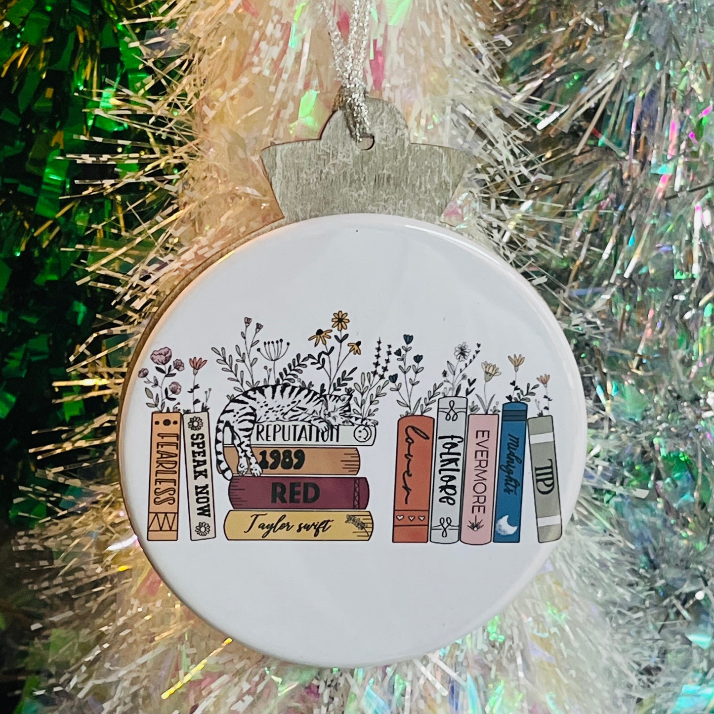 SWIFTIE CHRISTMAS ORNAMENT - ERA'S BOOKS & CAT ART