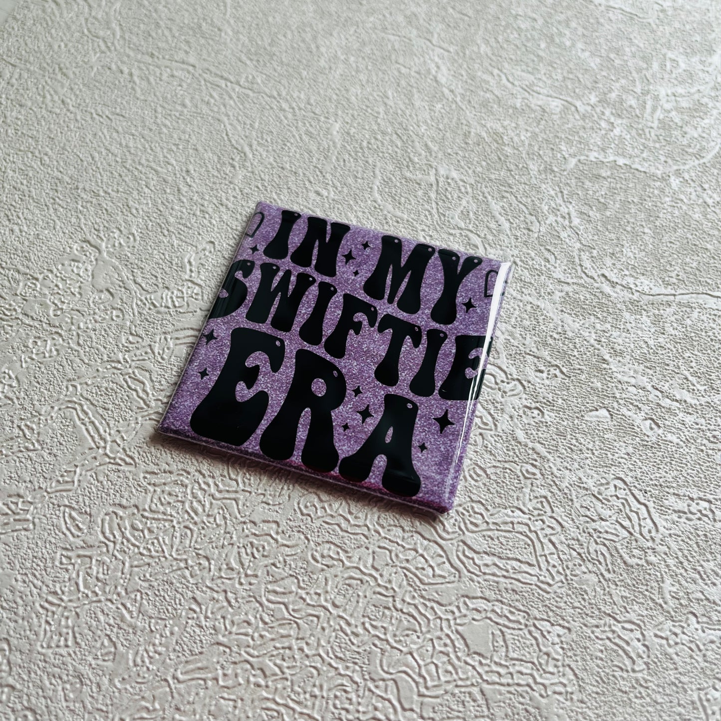 IN MY SWIFTIE ERA PINK SPARKLE 2x2 SQUARE MAGNET