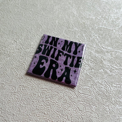 IN MY SWIFTIE ERA PINK SPARKLE 2x2 SQUARE MAGNET