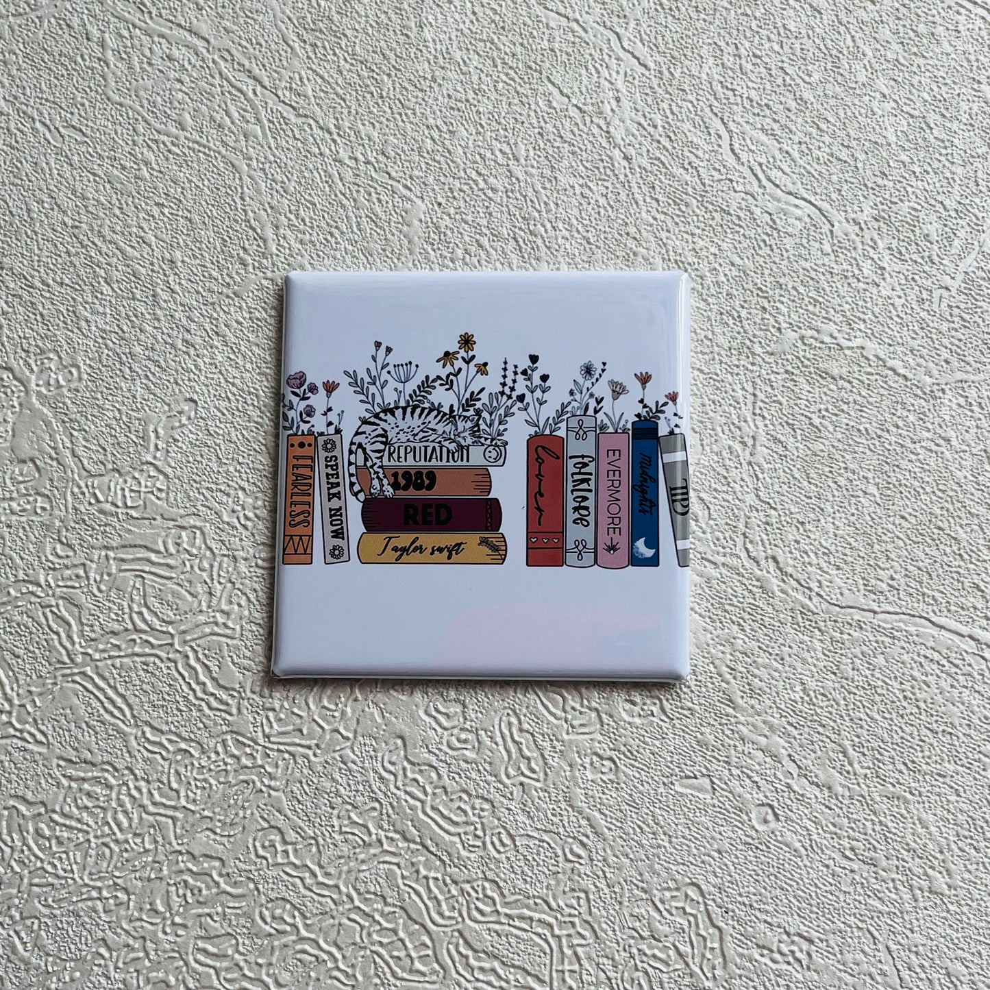 TAYLOR SWIFT ERAS BOOKS 2x2 SQUARE MAGNET