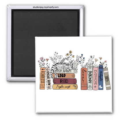 TAYLOR SWIFT ERAS BOOKS 2x2 SQUARE MAGNET