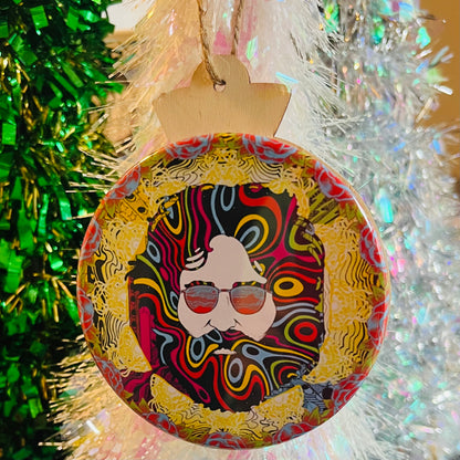 GRATEFUL DEAD JERRY GARCIA PSYCHEDELIC CHRISTMAS ORNAMENT