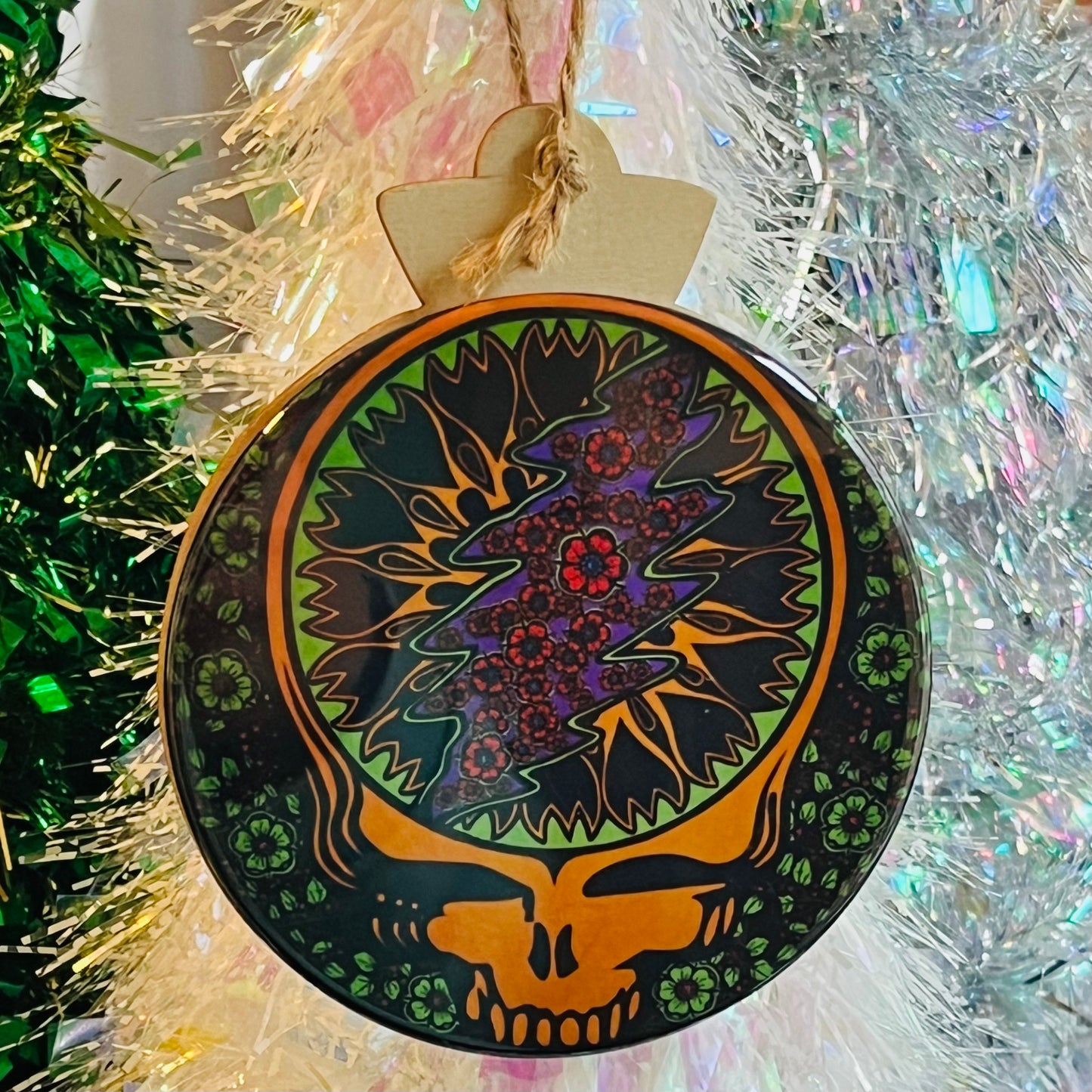 GRATEFUL DEAD STEAL YOUR FACE CHRISTMAS ORNAMENT