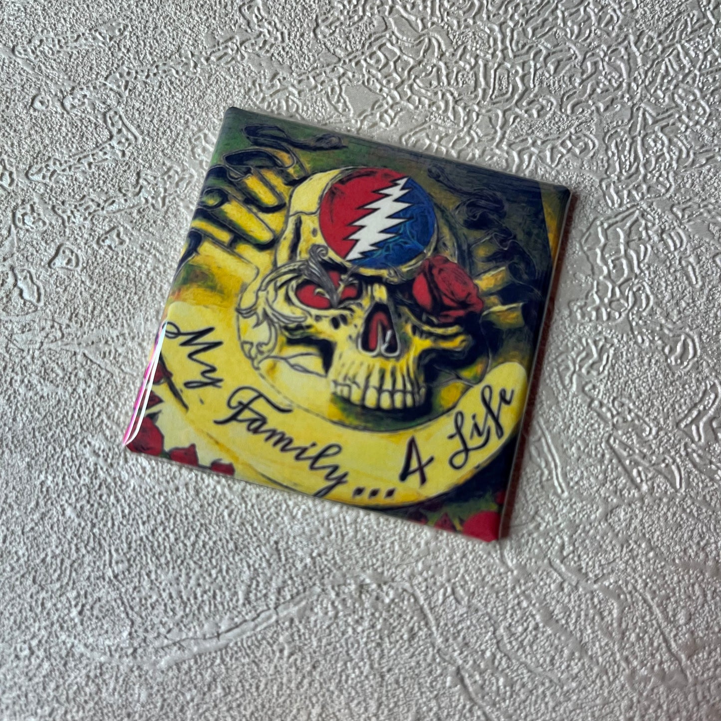 Grateful Dead "MY FAMILY 4 LIFE' 2X2 MAGNET