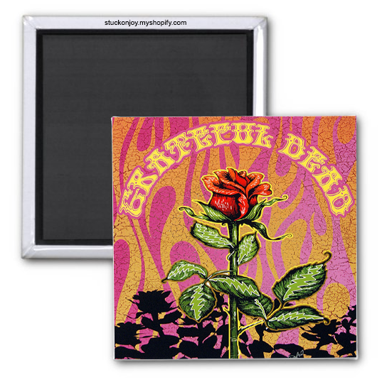 Grateful Dead Floral Logo 2x2 Magnet