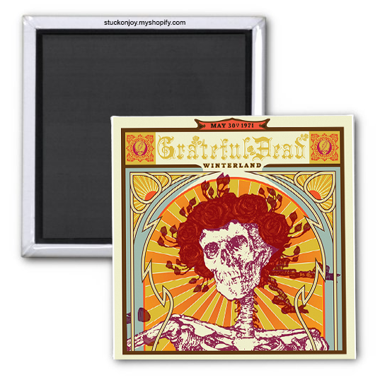Grateful Dead WINTERLAND 2x2 Magnet