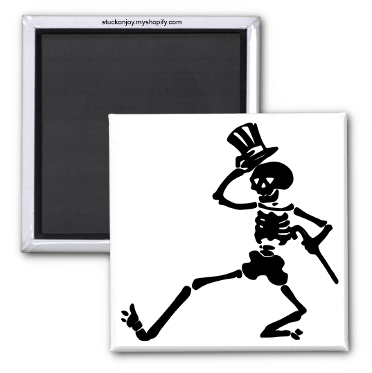 Grateful Dead SKELETON 2x2 Magnet