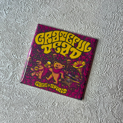 Grateful Dead MARCHING BEAR SAGE & SPIRIT 2x2 Magnet