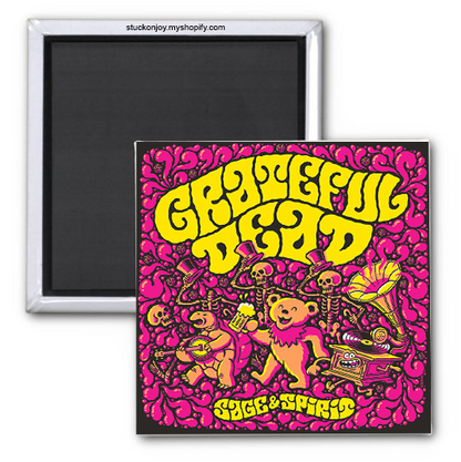 Grateful Dead MARCHING BEAR SAGE & SPIRIT 2x2 Magnet