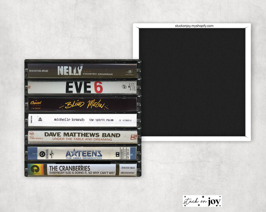 90'S MUSIC CASSETTE TAPES ON 2X2 MAGNET v4