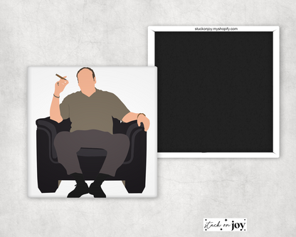 GANGSTER 2x2 SOPRANOS MAGNET, TONY ON DR. MELFI'S COUCH