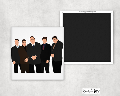 GANGSTER 2x2 SOPRANOS MAGNET, FIVE MADE GUYS
