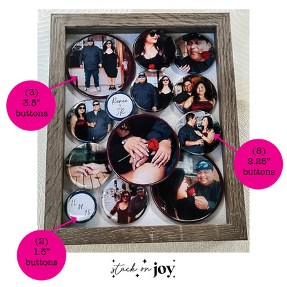 CUSTOM 3D BUTTON PHOTO SHADOWBOX