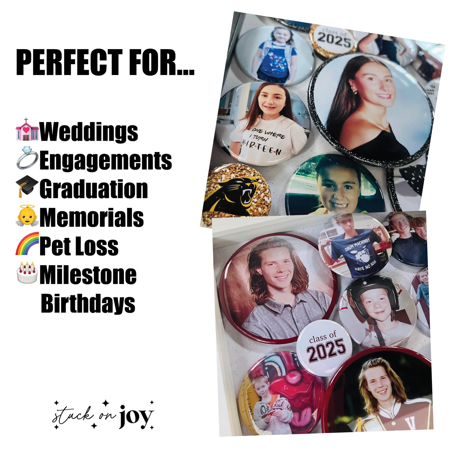 CUSTOM 3D BUTTON PHOTO SHADOWBOX
