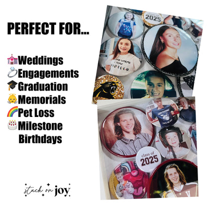 CUSTOM 3D BUTTON PHOTO SHADOWBOX