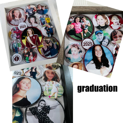 CUSTOM 3D BUTTON PHOTO SHADOWBOX