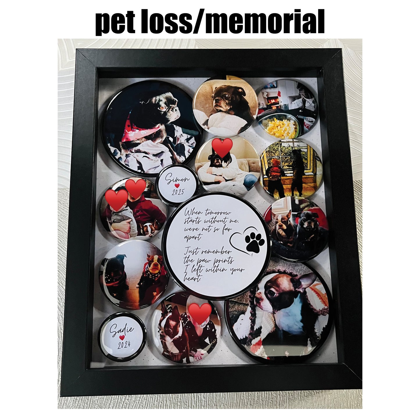 CUSTOM 3D BUTTON PHOTO SHADOWBOX