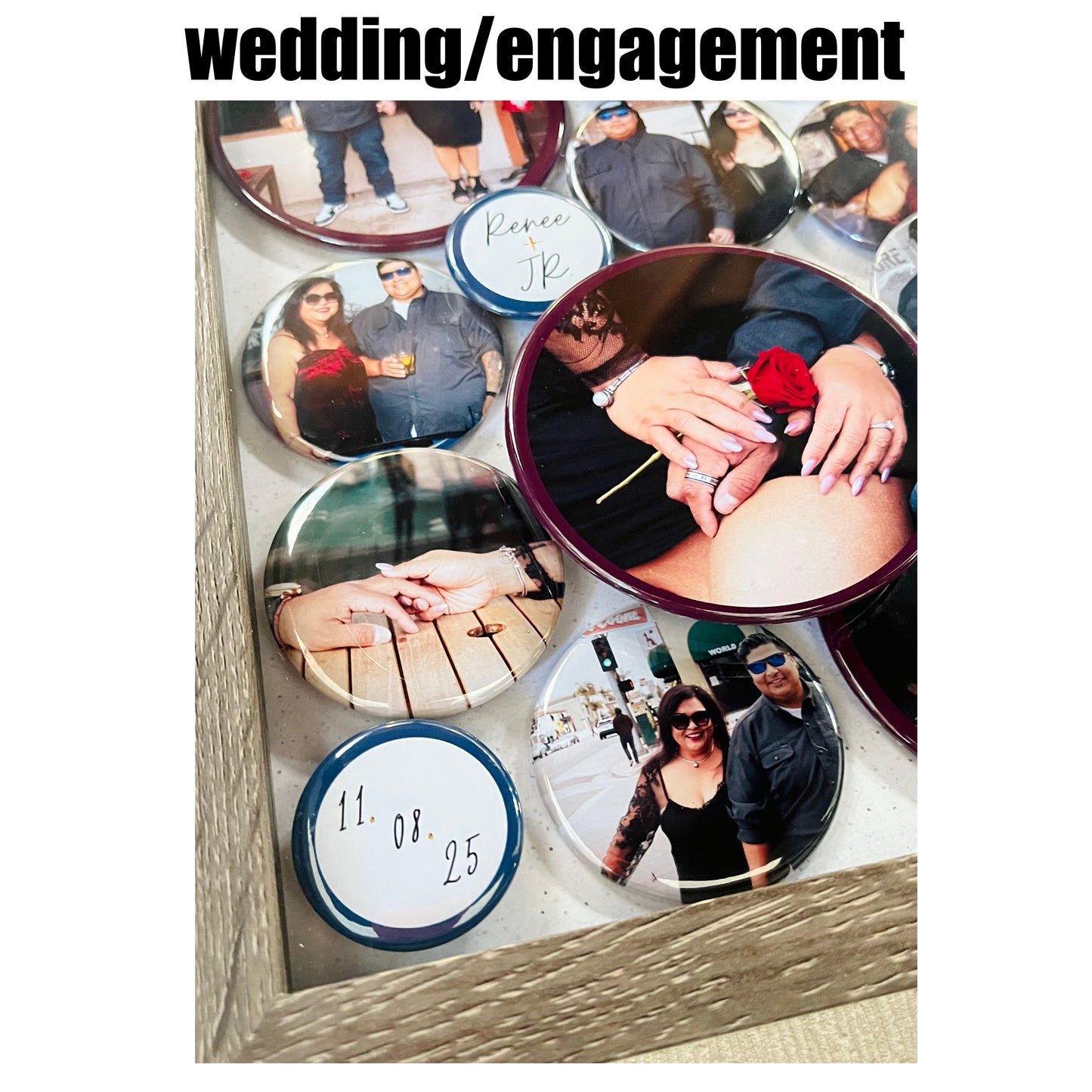CUSTOM 3D BUTTON PHOTO SHADOWBOX