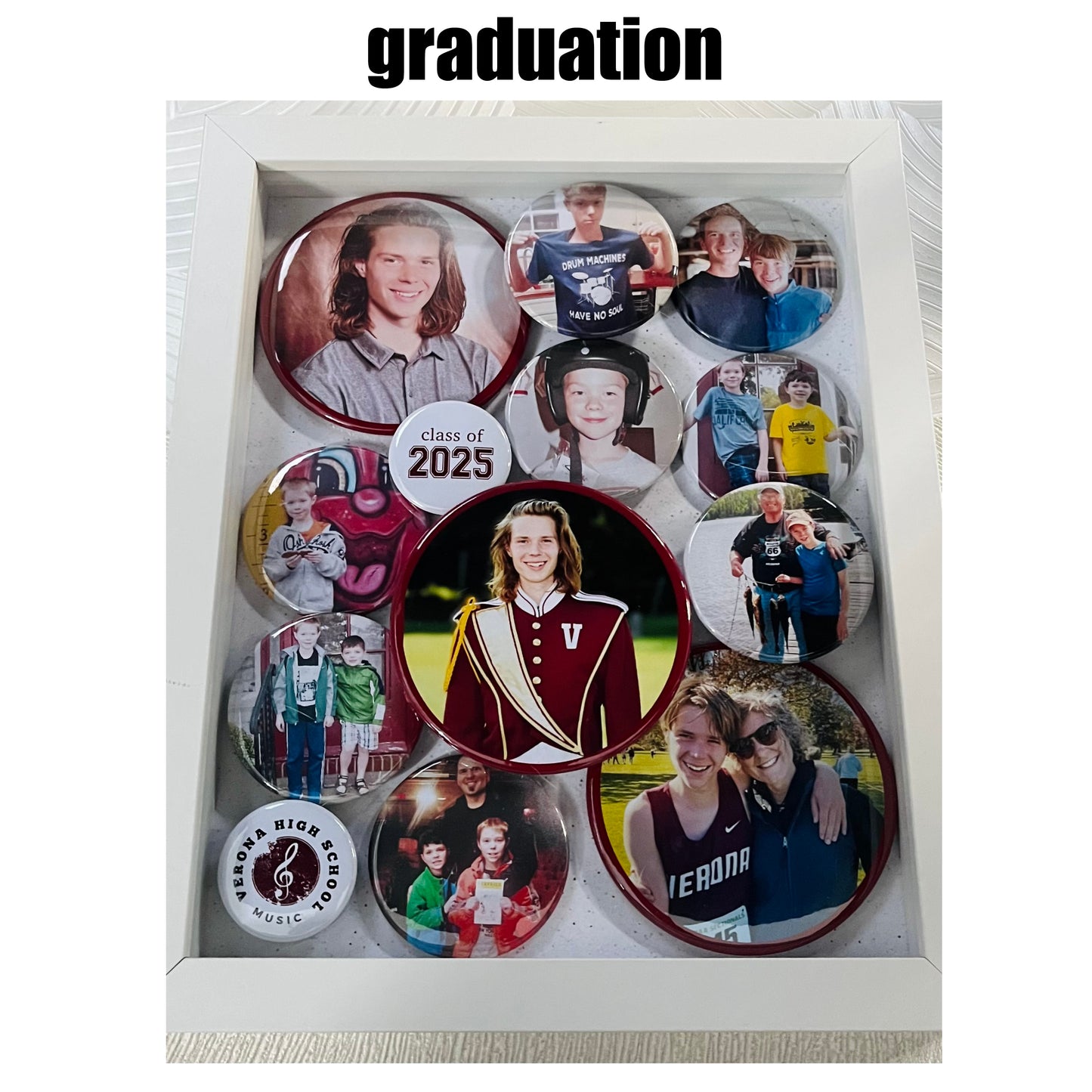 CUSTOM 3D BUTTON PHOTO SHADOWBOX