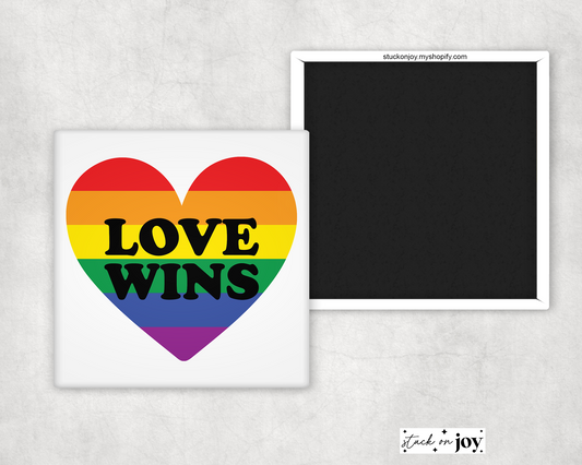 LOVE WINS 2X2 MAGNET