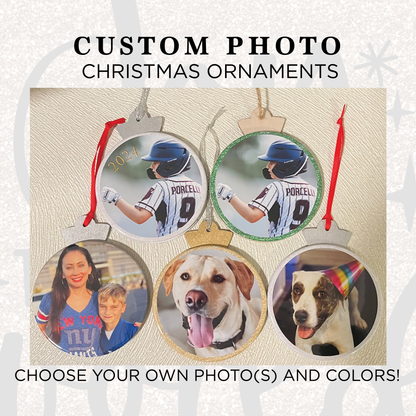 Personalized Photo Christmas Ornament - Upload your own photo!