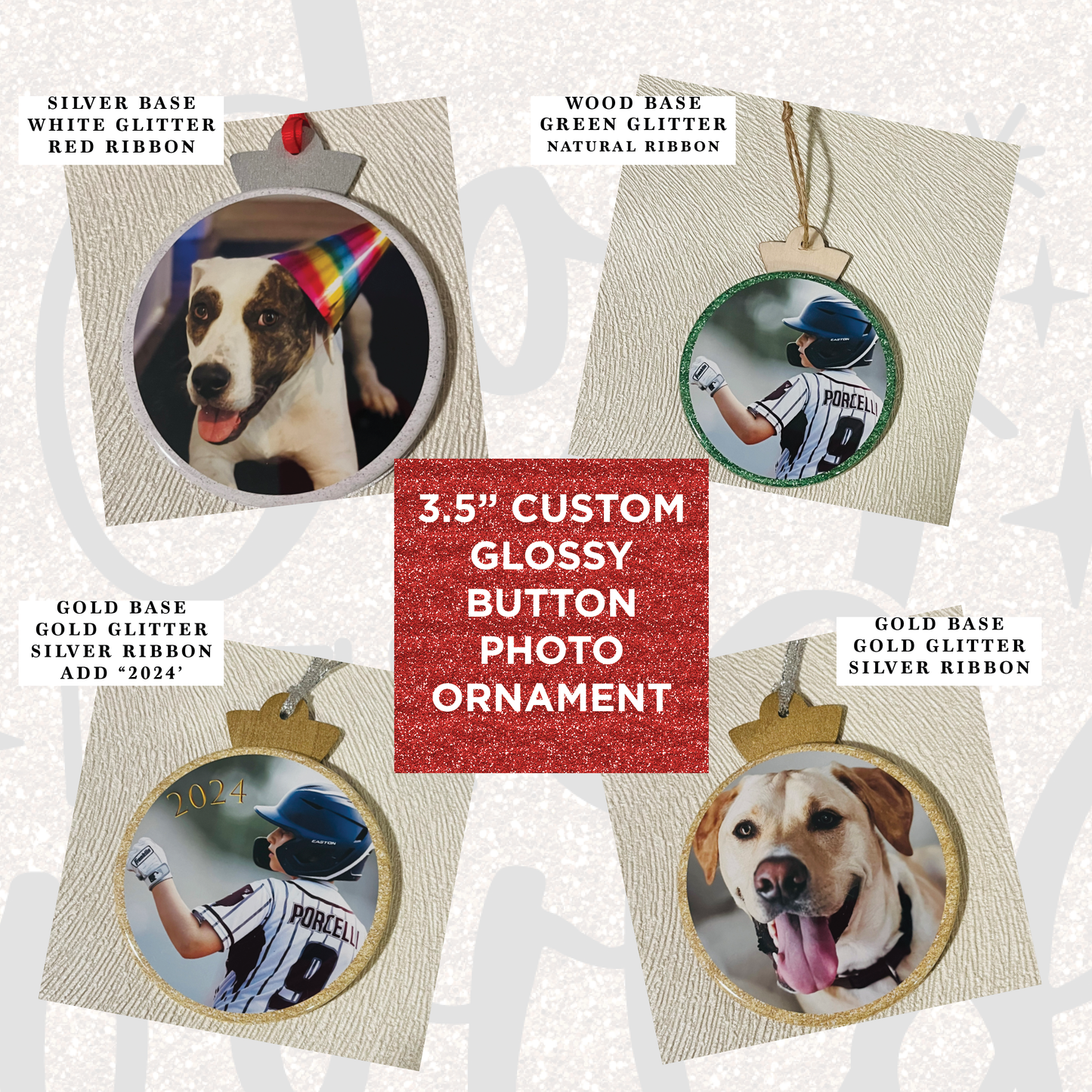 Personalized Photo Christmas Ornament - Upload your own photo!