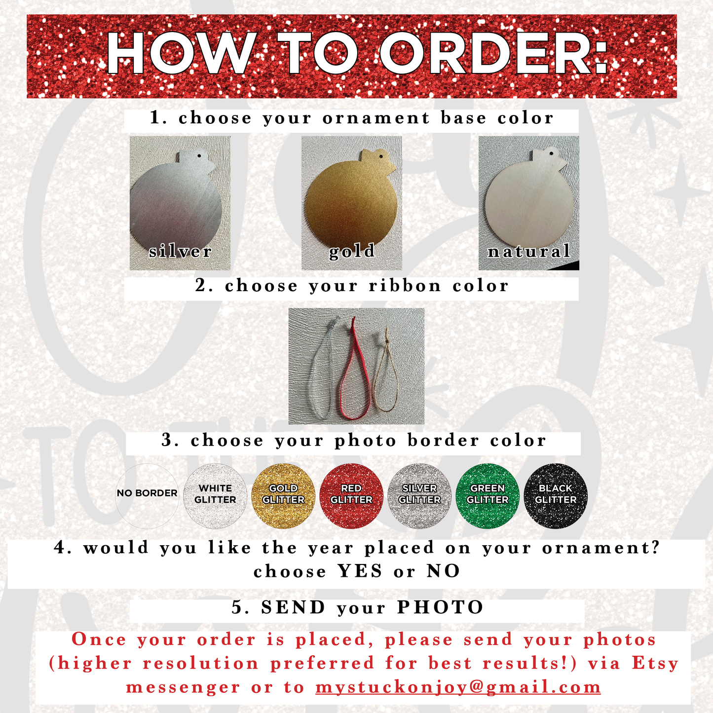 Personalized Photo Christmas Ornament - Upload your own photo!