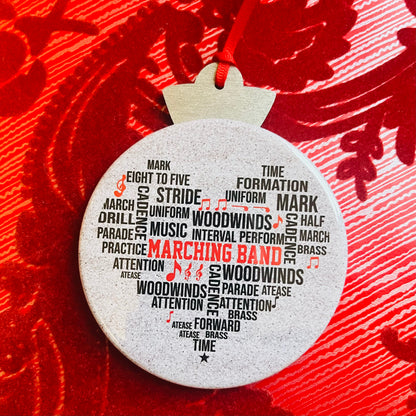 MARCHING BAND LOVE CHRISTMAS ORNAMENT