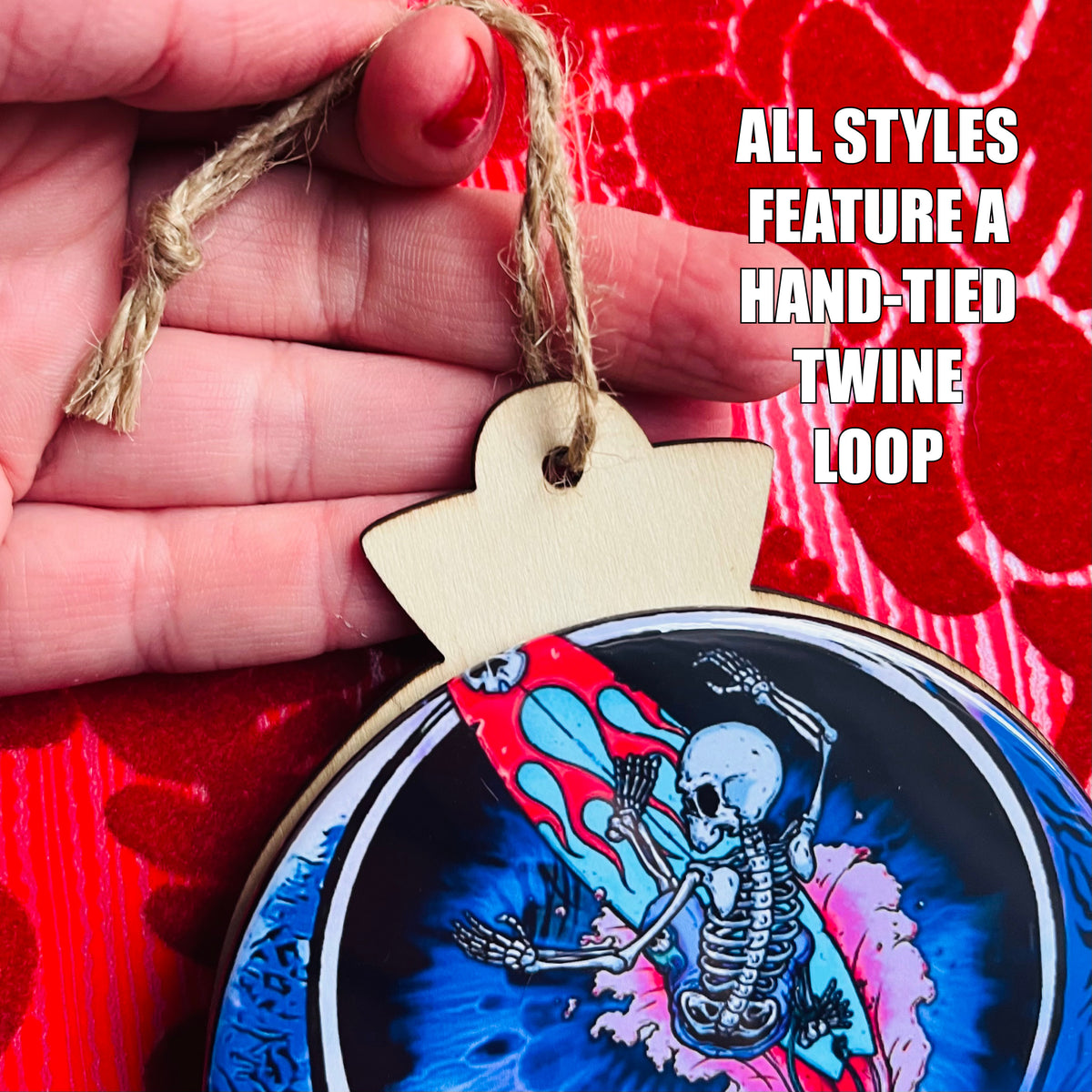 GRATEFUL DEAD STEALIE & DANCING BEARS COLLAGE CHRISTMAS ORNAMENT