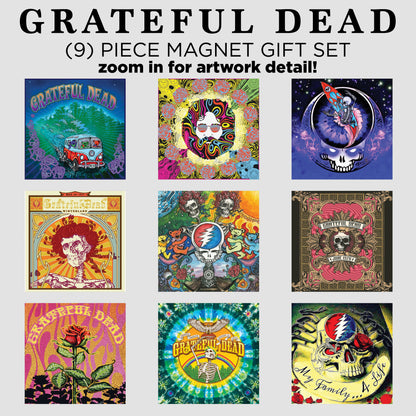 GRATEFUL DEAD 9 piece MAGNET GIFT SET